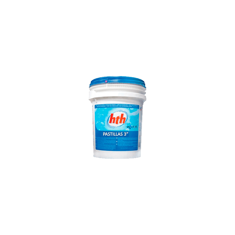 Hipoclorito de Calcio al 65% HTH, Modelo: Briqueta de 7 gm, Cubeta con 45Kg